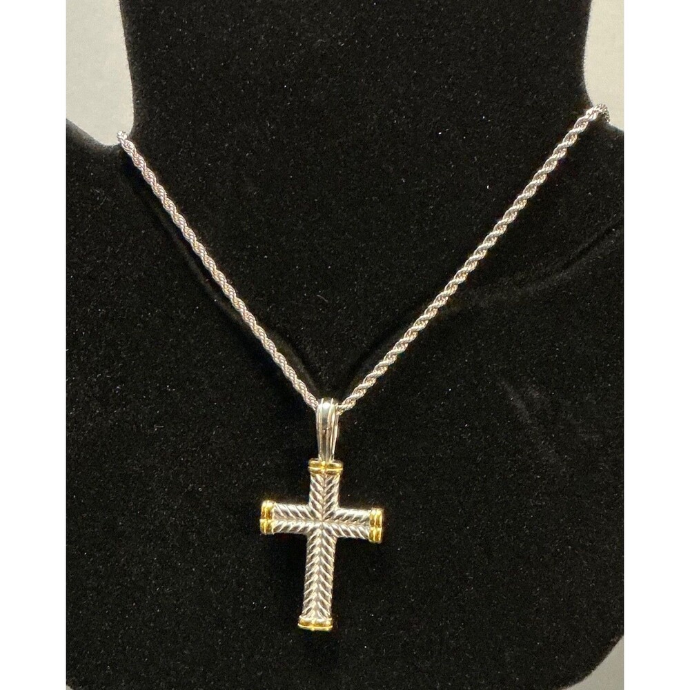 New Christian Cross Pendant Necklace Gift Men Women Teen Silver Gold